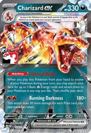 Charizard ex 125- Prize Pack Series Cards Holofoil