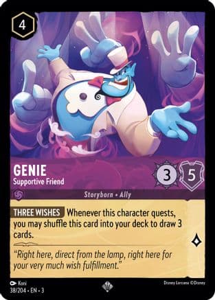 Genie - Supportive Friend (38/204) [Into the Inklands] Cold Foil