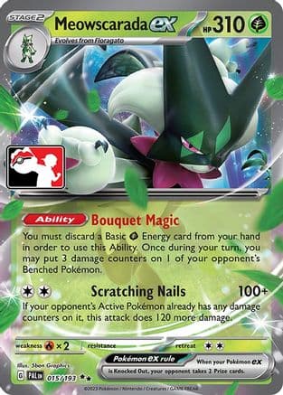 Meowscarada ex 15/193 - Prize Pack Series Cards Holofoil