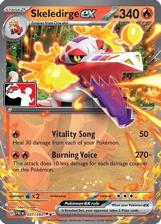 Skeledirge ex 37/193 - Prize Pack Series Cards Holofoil