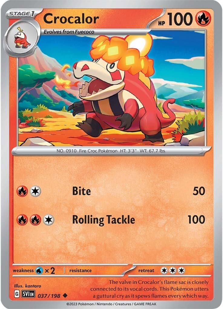 Crocalor 037- SV01 Scarlet & Violet Base Set Reverse Holofoil