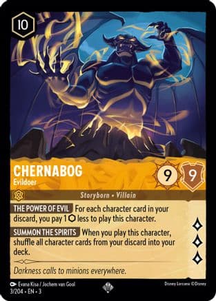 Chernabog - Evildoer (3/204) [Into the Inklands] Cold Foil