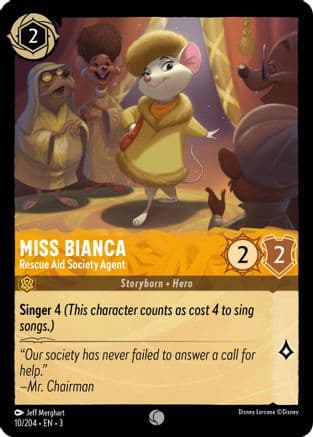Miss Bianca - Rescue Aid Society Agent (10/204) [Into the Inklands] Cold Foil
