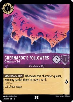 Chernabog's Followers - Creatures of Evil (36/204) [Into the Inklands] Cold Foil