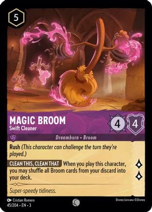 Magic Broom - Swift Cleaner (45//204) [Into the Inklands] Cold Foil