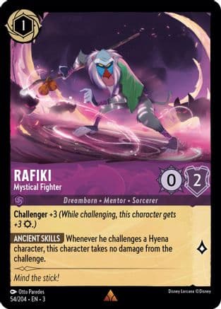 Rafiki - Mystical Fighter (54//204) [Into the Inklands] Cold Foil