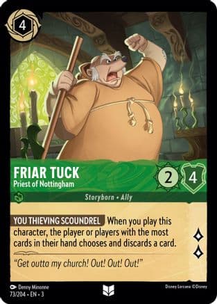 Friar Tuck - Priest of Nottingham (73/204) [Into the Inklands] Cold Foil