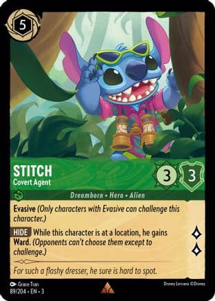 Stitch - Covert Agent (89//204) [Into the Inklands] Cold Foil