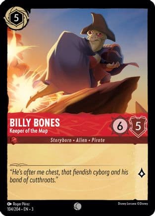 Billy Bones - Keeper of the Map (104/204) [Into the Inklands] Cold Foil