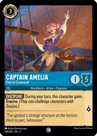Captain Amelia - First in Command (138//204) [Into the Inklands] Cold Foil