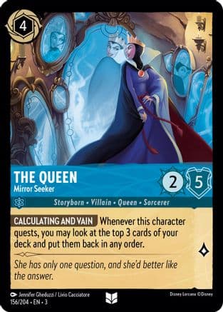 The Queen - Mirror Seeker (156/204) [Into the Inklands] Cold Foil