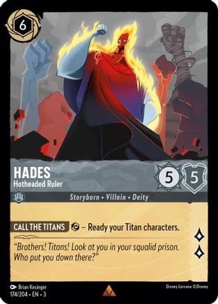 Hades - Hotheaded Ruler (174/204) [Into the Inklands] Cold Foil