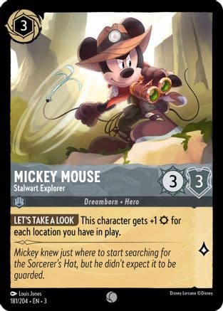 Mickey Mouse - Stalwart Explorer (181/204) [Into the Inklands] Cold Foil