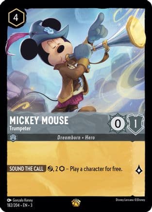 Mickey Mouse -Trumpeter (182/204) [Into the Inklands] Cold Foil