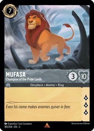 Mufasa - Champion of the Pride Lands (185/204) [Into the Inklands] Cold Foil