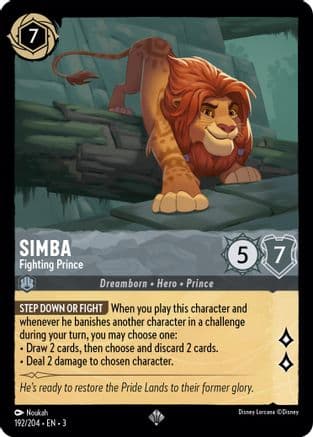 Simba - Fighting Prince (192/204) [Into the Inklands] Cold Foil