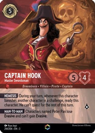 Captain Hook - Master Swordsman (Enchanted) (214/204) [Into the Inklands]