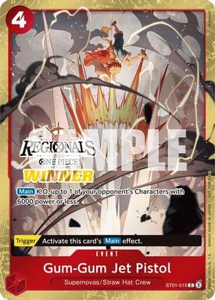 Gum-Gum Jet Pistol (Online Regional 2024) [Winner] (ST01-015) - One Piece Promotion Cards