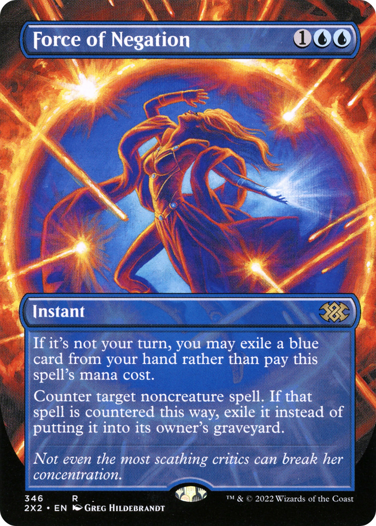 Force of Negation (Borderless Alternate Art) [Double Masters 2022] Foil