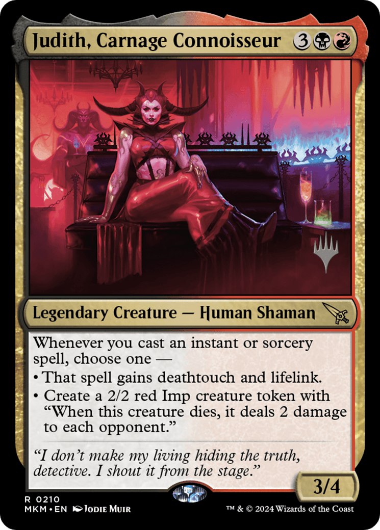 Judith, Carnage Connoisseur (Promo Pack) [Murders at Karlov Manor Promos]