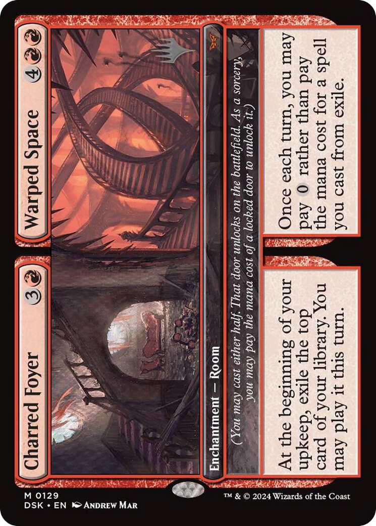 Charred Foyer // Warped Space [Duskmourn: House of Horror Promos]