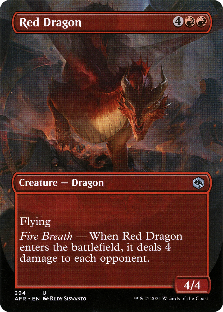 Red Dragon (Borderless Alternate Art) [Dungeons & Dragons: Adventures in the Forgotten Realms] Foil