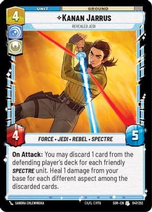 Kanan Jarrus - Revealed Jedi | Foil (047/252)  [Spark of Rebellion]