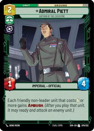 Admiral Piett - Captain of the Executor | Foil (079/252)  [Spark of Rebellion]