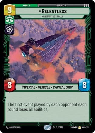 Relentless - Konstantine's Folly | Foil (089/252)  [Spark of Rebellion]
