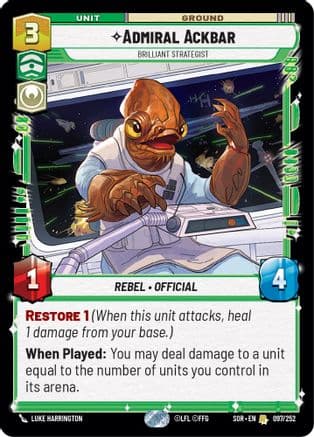 Admiral Ackbar - Brilliant Strategist | Foil (097/252)  [Spark of Rebellion]