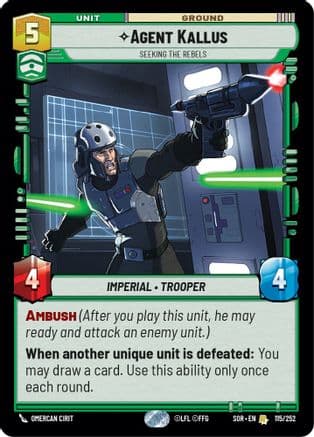 Agent Kallus - Seeking the Rebels | Foil (115/252)  [Spark of Rebellion]