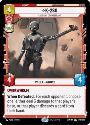 K-2SO - Cassian's Counterpart | Foil (145/252)  [Spark of Rebellion]