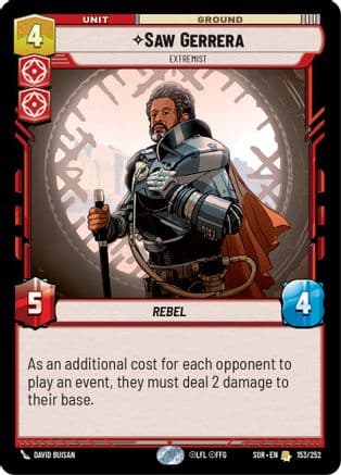 Saw Gerrera - Extremist | Foil (153/252)  [Spark of Rebellion]