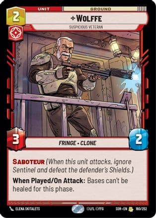 Wolffe - Suspicious Veteran | Foil (160/252)  [Spark of Rebellion]