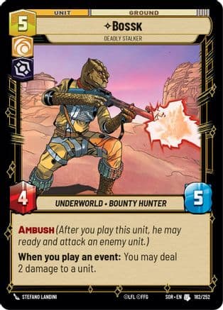 Bossk - Deadly Stalker | Foil (182/252)  [Spark of Rebellion]