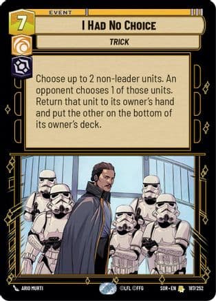 I Had No Choice | Foil (187/252)  [Spark of Rebellion]