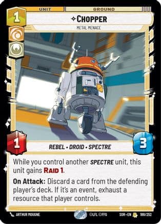 Chopper - Metal Menace | Foil (188/252)  [Spark of Rebellion]