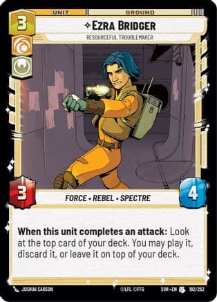 Ezra Bridger - Resourceful Troublemaker | Foil (192/252)  [Spark of Rebellion]
