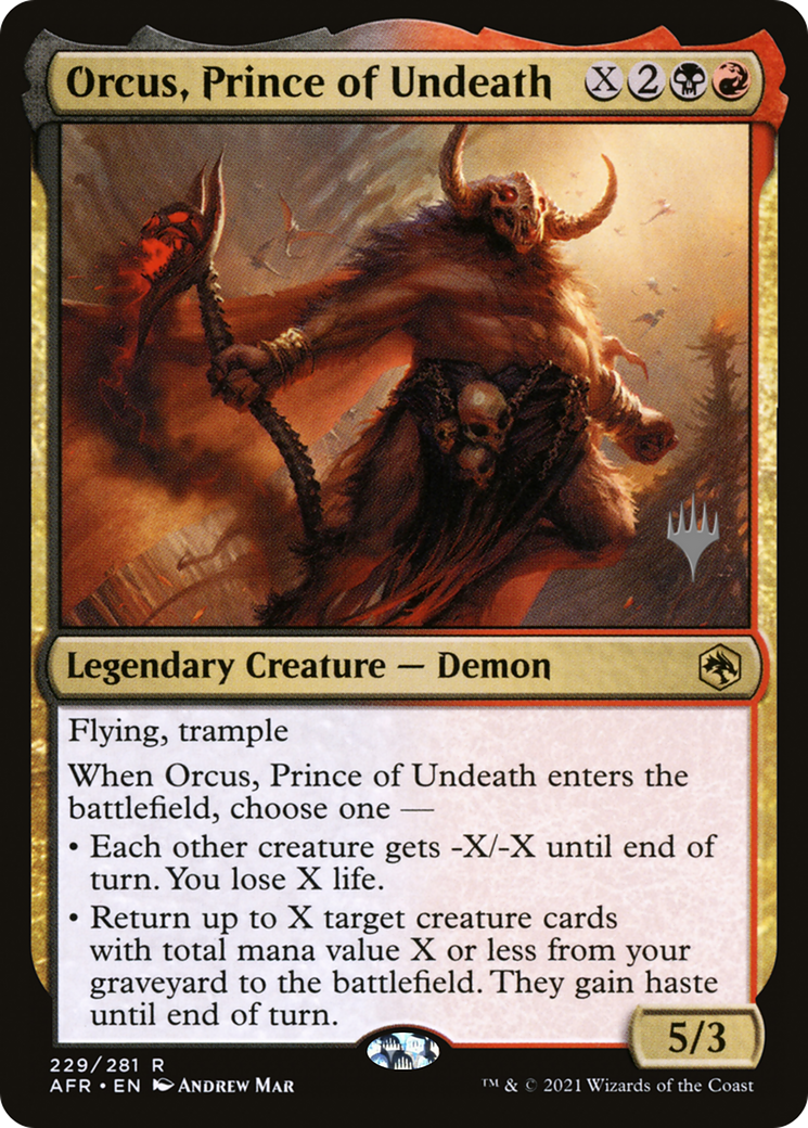 Orcus, Prince of Undeath (Promo Pack) [Dungeons & Dragons: Adventures in the Forgotten Realms Promos] Foil