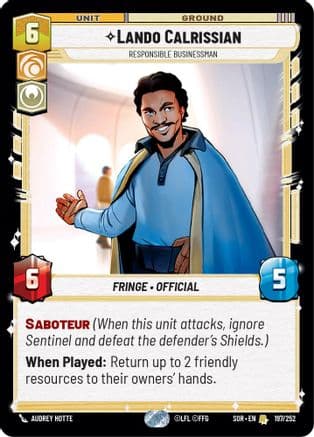 Lando Calrissian - Responsible Businessman |  (197/252)  [Spark of Rebellion]