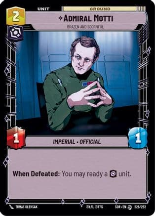 Admiral Motti - Brazen and Scornful |  (226/252)  [Spark of Rebellion]