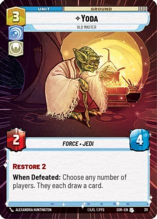 Yoda - Old Master (Hyperspace) | Foil (311)  [Spark of Rebellion]