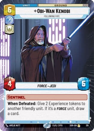 Obi-Wan Kenobi - Following Fate (Hyperspace) | Foil (315)  [Spark of Rebellion]