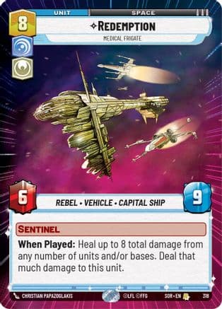 Redemption - Medical Frigate (Hyperspace) | Foil (318)  [Spark of Rebellion]
