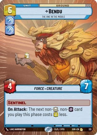 Bendu - The One in the Middle (Hyperspace) | Foil (321)  [Spark of Rebellion]