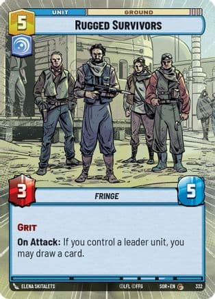 Rugged Survivors (Hyperspace) | Foil (332)  [Spark of Rebellion]