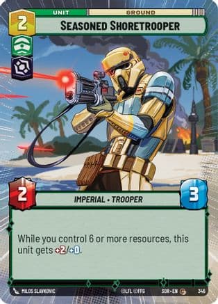 Seasoned Shoretrooper (Hyperspace) | Foil (346)  [Spark of Rebellion]