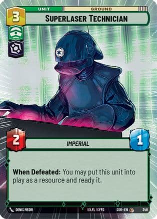 Superlaser Technician (Hyperspace) | Foil (348)  [Spark of Rebellion]