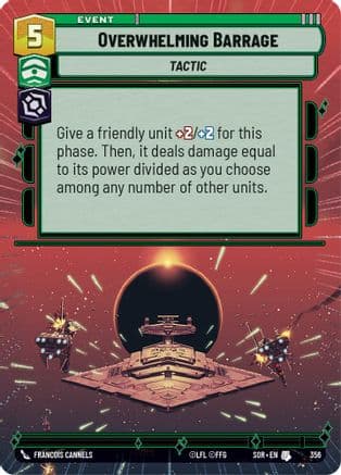 Overwhelming Barrage (Hyperspace) | Foil (356)  [Spark of Rebellion]