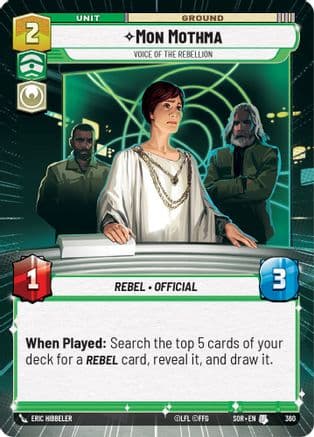 Mon Mothma - Voice of the Rebellion (Hyperspace) | Foil (360)  [Spark of Rebellion]